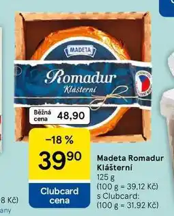 Tesco Madeta Romadur Klášterní, 125 g nabídka