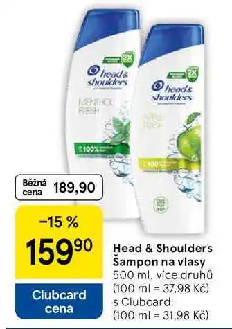 Tesco Head & Shoulders Šampon na vlasy, 500 ml, více druhů nabídka