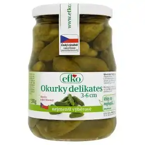 Tesco efko Okurky delikates 3-6 cm 670g nabídka