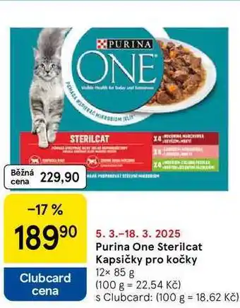 Tesco Purina One Sterilcat Kapsičky pro kočky, 12× 85 g nabídka