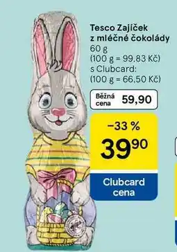 Tesco Tesco Zajíček z mléčné čokolády, 60 g nabídka