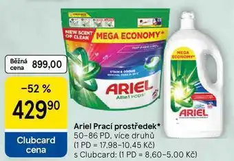 Tesco Ariel Prací prostředek, 50-86 PD, více druhů nabídka