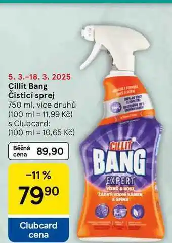 Tesco Cillit Bang Čisticí sprej, 750 ml, více druhů nabídka