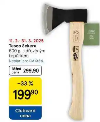 Tesco Tesco Sekera 600 g, s dřevěným topůrkem nabídka