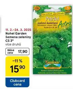 Tesco Nohel Garden Semena zeleniny CS 3, více druhů nabídka