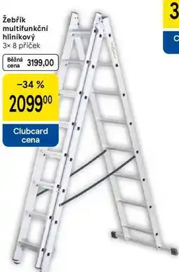 Tesco Žebřík multifunkční hliníkový, 3x 8 příček nabídka