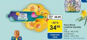 Tesco Tesco Mince z mléčné čokolády, 72 g nabídka