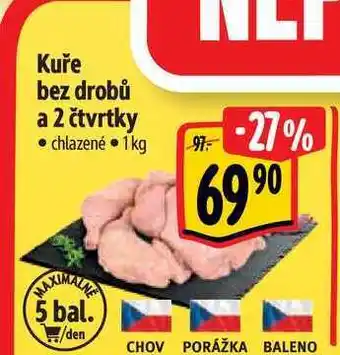 Albert Kuře bez drobů a 2 čtvrtky 1 kg nabídka