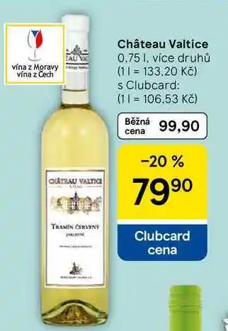 Tesco Château Valtice, 0.75 1, více druhů nabídka