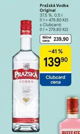 Tesco Pražská Vodka Original 37.5%, 0,5 l nabídka