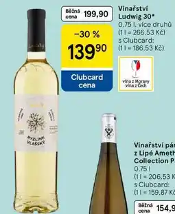 Tesco Vinařství Ludwig 30, 0.75 l. více druhů nabídka