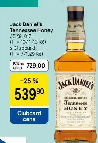 Tesco Jack Daniel's Tennessee Honey 35 %, 0.7 l nabídka