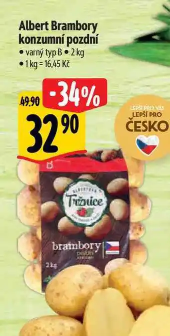 Albert Albert Brambory konzumní pozdní, varný typ B 2 kg nabídka