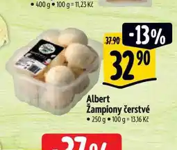 Albert Albert Žampiony čerstvé 250 g nabídka