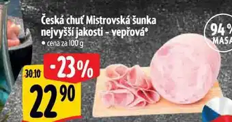 Albert Česká chuť Mistrovská šunka nejvyšší jakosti - vepřová 100 g nabídka