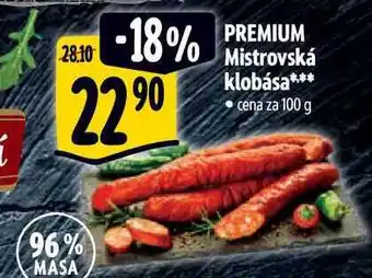 Albert PREMIUM Mistrovská klobása 100 g nabídka