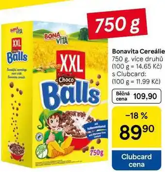 Tesco Bonavita Cereálie, 750 g, více druhů nabídka