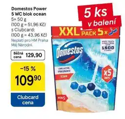 Tesco Domestos Power 5 WC blok ocean, 5x 50 g nabídka