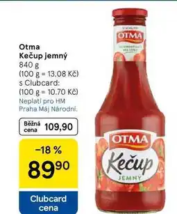 Tesco Otma Kečup jemný, 840 g nabídka