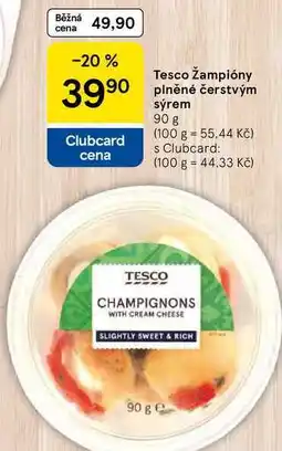 Tesco Tesco Žampióny plněné čerstvým sýrem, 90 g nabídka