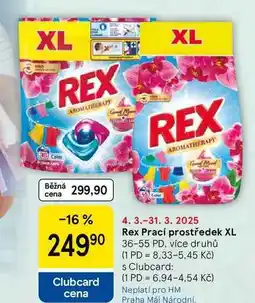 Tesco Rex Prací prostředek XL, 36-55 PD, více druhů nabídka