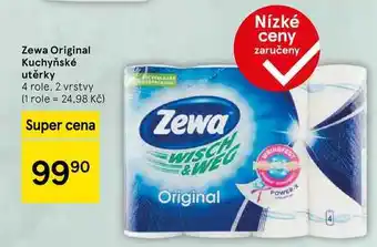 Tesco Zewa Original Kuchyňské utěrky, 4 role, 2 vrstvy nabídka