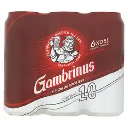 Albert Gambrinus Originál 10 pivo výčepní světlé 6 x 500ml nabídka