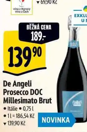 Albert De Angeli Prosecco DOC Millesimato Brut 0,75 l nabídka