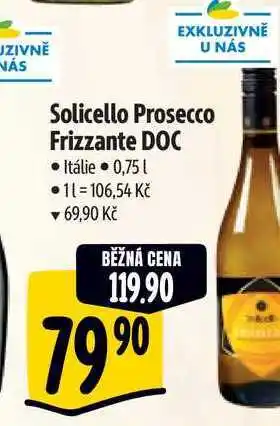 Albert Solicello Prosecco Frizzante DOC 0,75 l nabídka