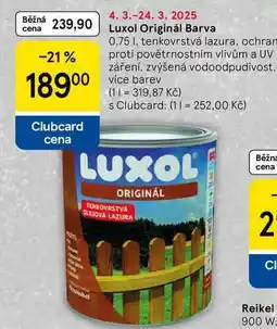 Tesco Luxol Originál Barva, 0.75 I nabídka