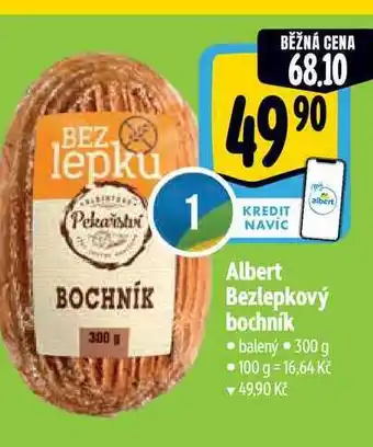 Albert Albert Bezlepkový bochník balený 300 g nabídka