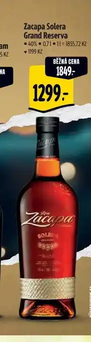 Albert Zacapa Solera Grand Reserva 0,7 l nabídka