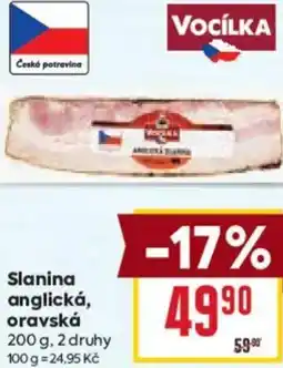 Billa Slanina anglická, oravská nabídka