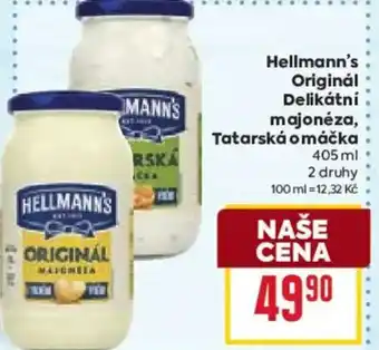 Billa Hellmann's Originál Delikátní majonéza, Tatarská omáčka nabídka