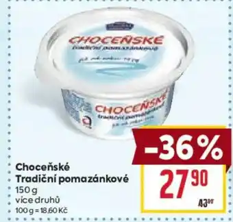 Billa Choceňské Tradiční pomazánkové nabídka