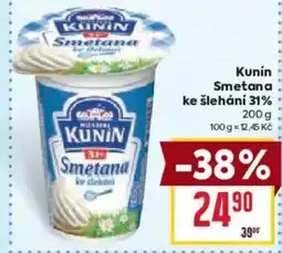 Billa Kunín Smetana ke šlehání 31% nabídka