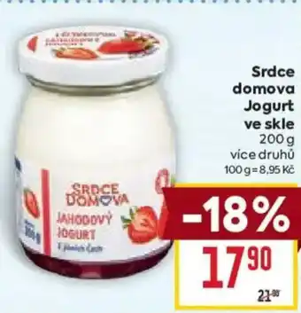 Billa Srdce domova Jogurt ve skle nabídka