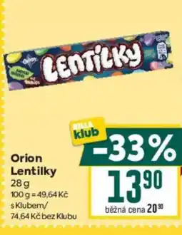 Billa Orion Lentilky nabídka