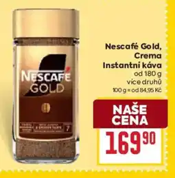 Billa Nescafé Gold, Crema Instantní káva nabídka