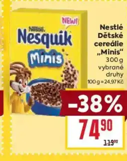 Billa Nestlé Dětské cereálie „Minis“ nabídka