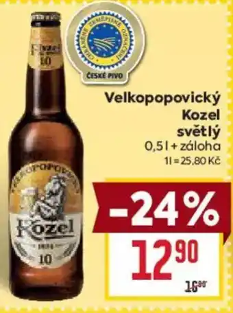 Billa Velkopopovický Kozel světlý nabídka