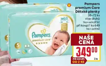 Billa Pampers premium Care Dětské plenky nabídka