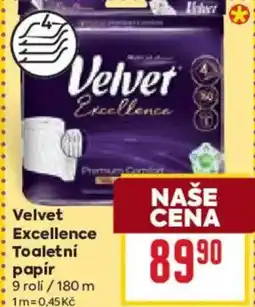 Billa Velvet Excellence Toaletní papír nabídka