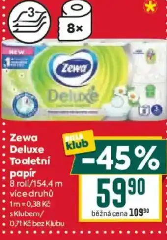 Billa Zewa Deluxe Toaletní papír nabídka