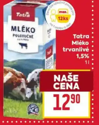 Billa Tatra Mléko trvanlivé 1,5% nabídka