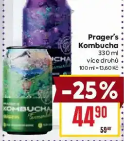 Billa Prager's Kombucha nabídka