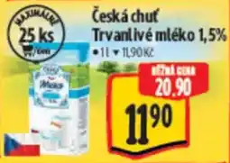 Albert Česká chuť Trvanlivé mléko 1,5% nabídka