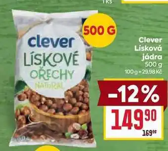 Billa Clever Lísková jádra 500 g nabídka