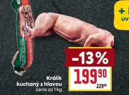 Billa Králík kuchaný s hlavou cena za 1 kg nabídka