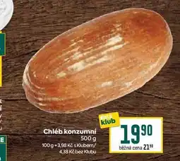 Billa Chléb konzumní 500g nabídka